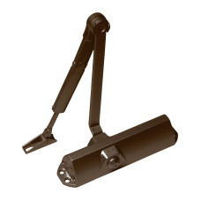 Samozatvárač dverí DORMA TS 68 s aret. ramenom hnedý