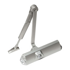 Samozatvárač dverí DORMA TS 68 s aret. ramenom strieborný